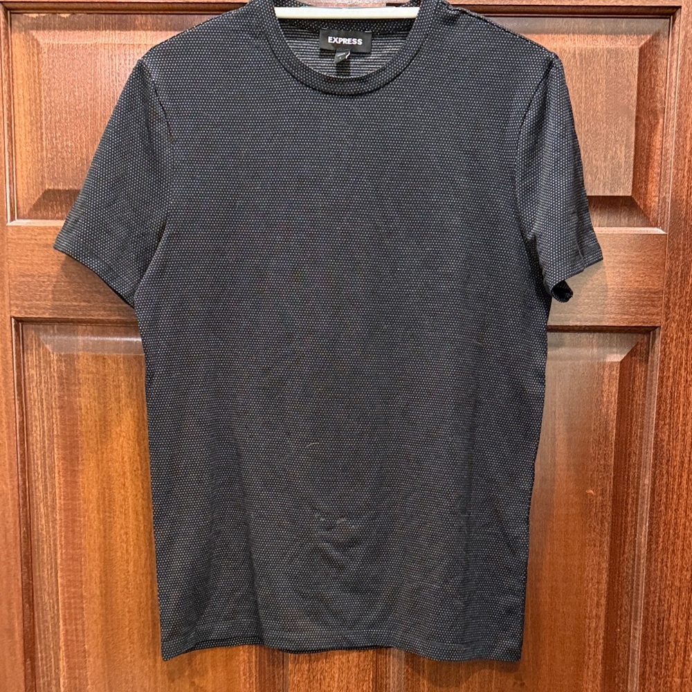 Express Black Textured Men's Tee